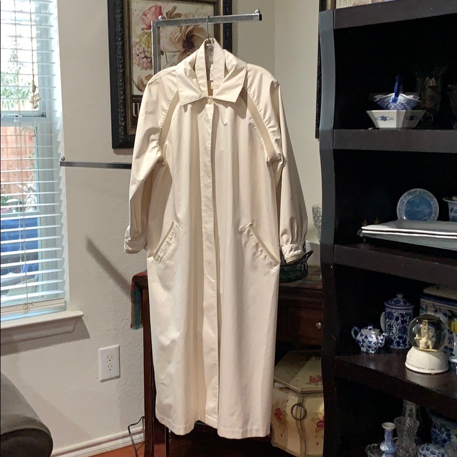 Vintage Valentino Cream Rain Coat